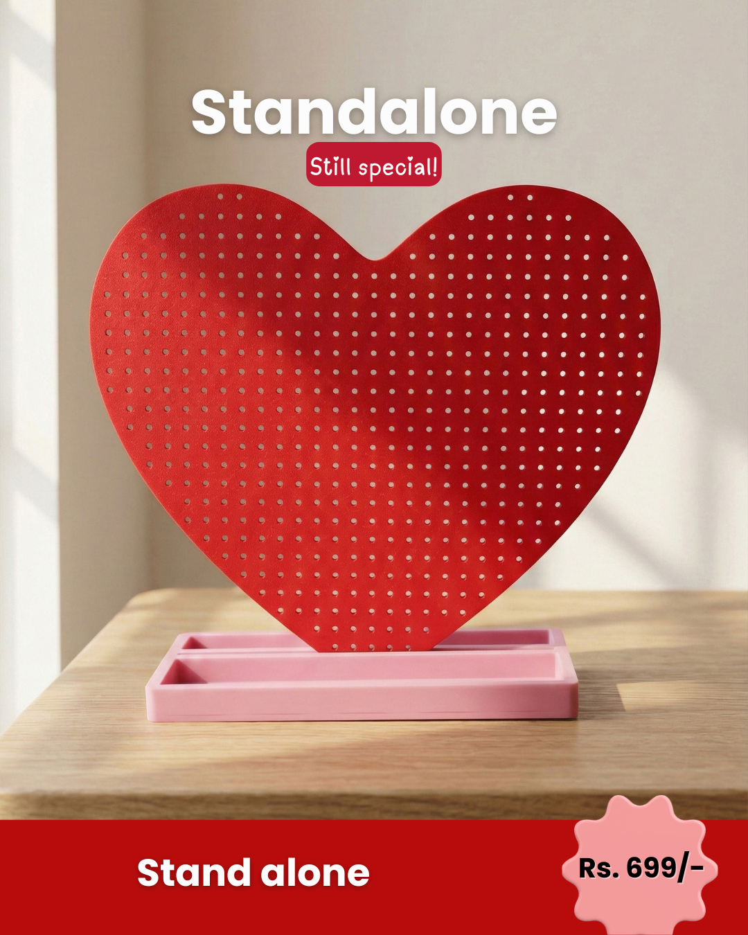 Valentine's Special - Heart Keep Earring Display & Earring Set