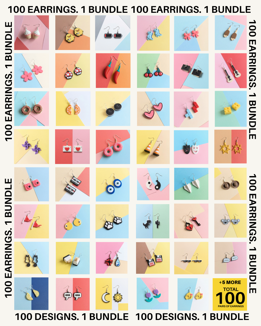 KEEP em all - 100 Earrings Gift Bundle Pack