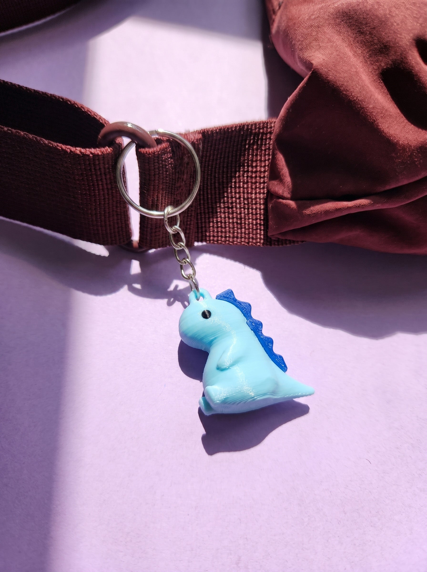 Blue Cute Dino Keychain