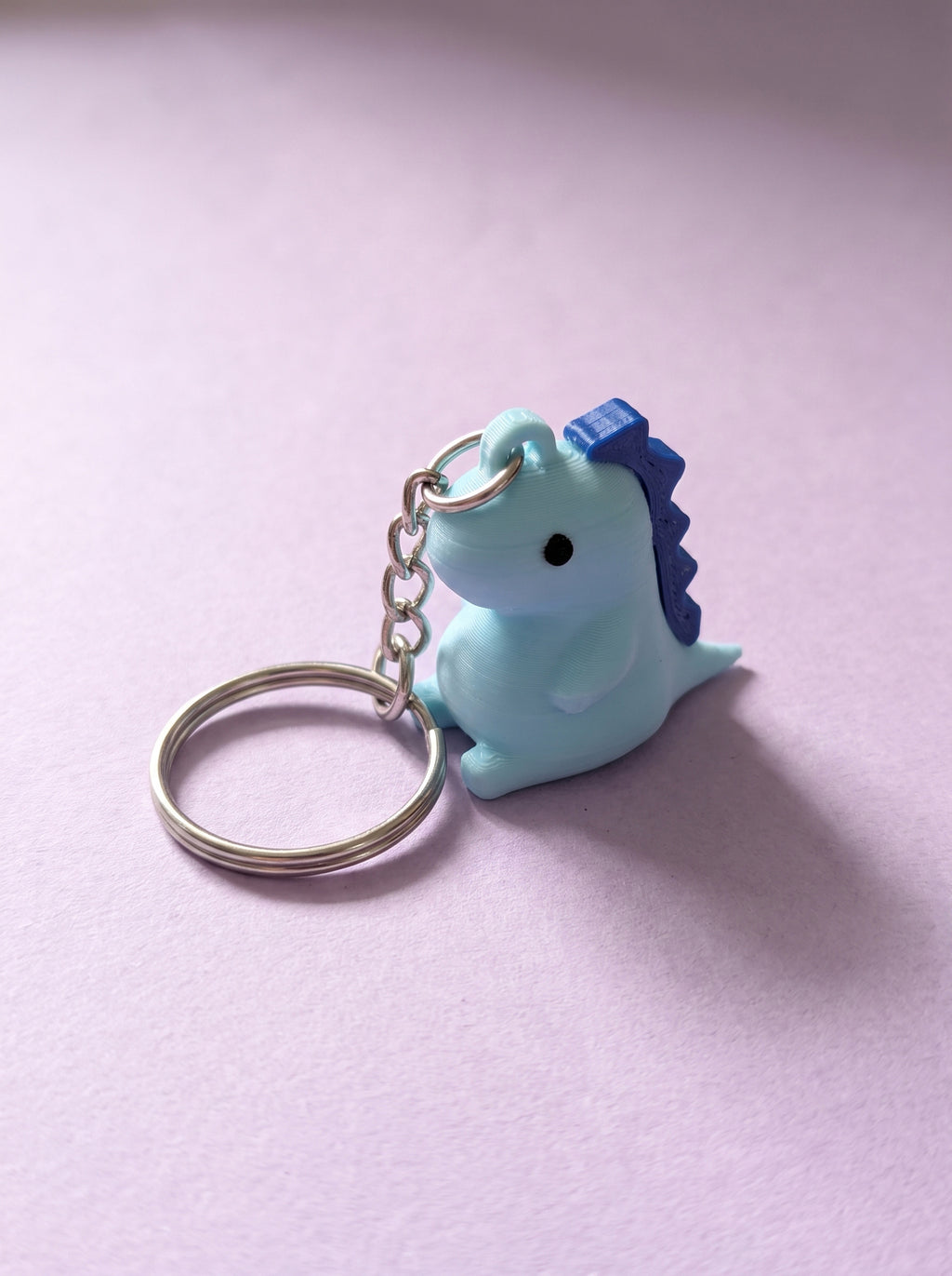 Blue Cute Dino Keychain