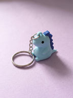 Blue Cute Dino Keychain