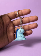 Blue Cute Dino Keychain