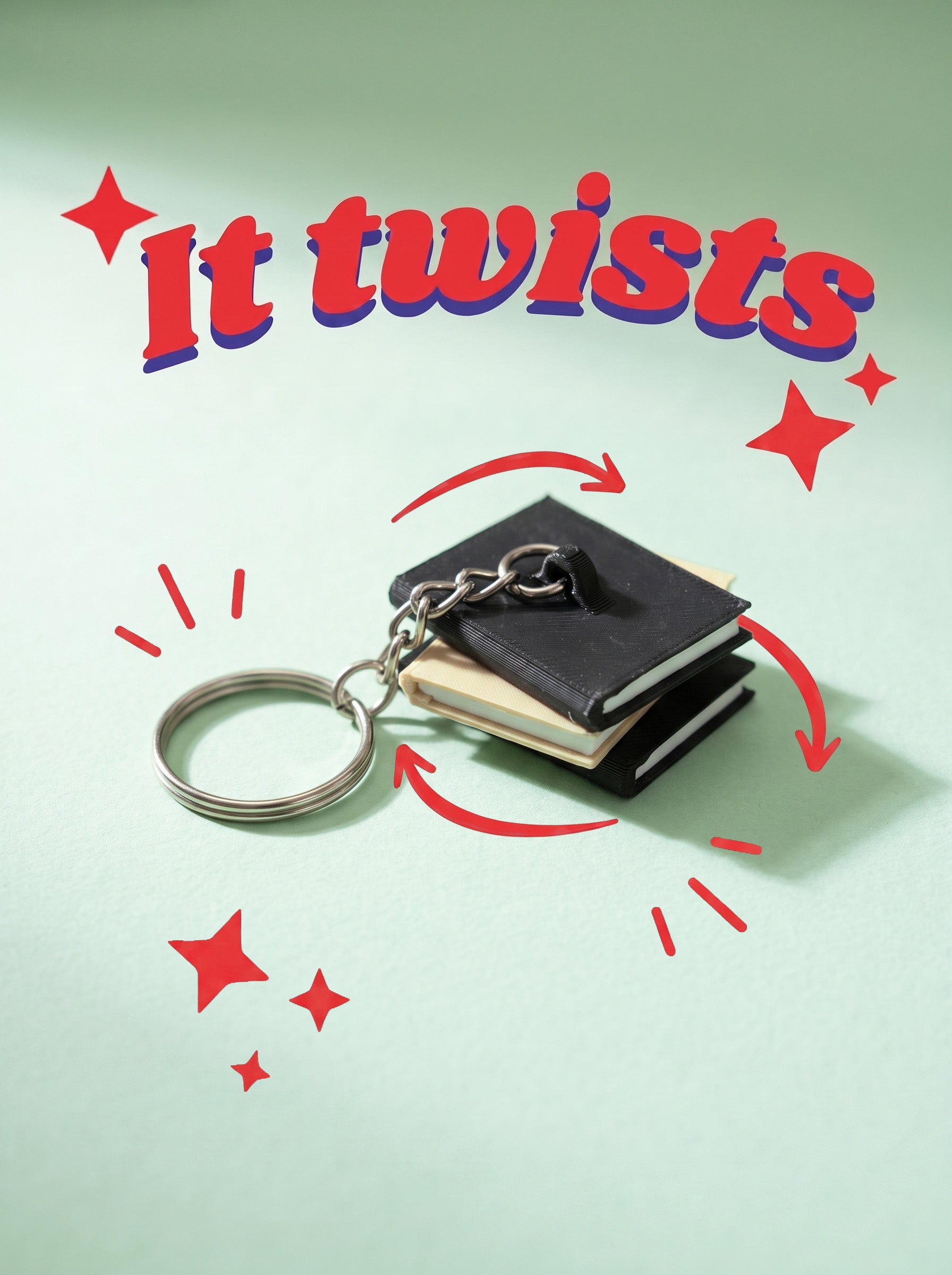 Bookworm Keychain