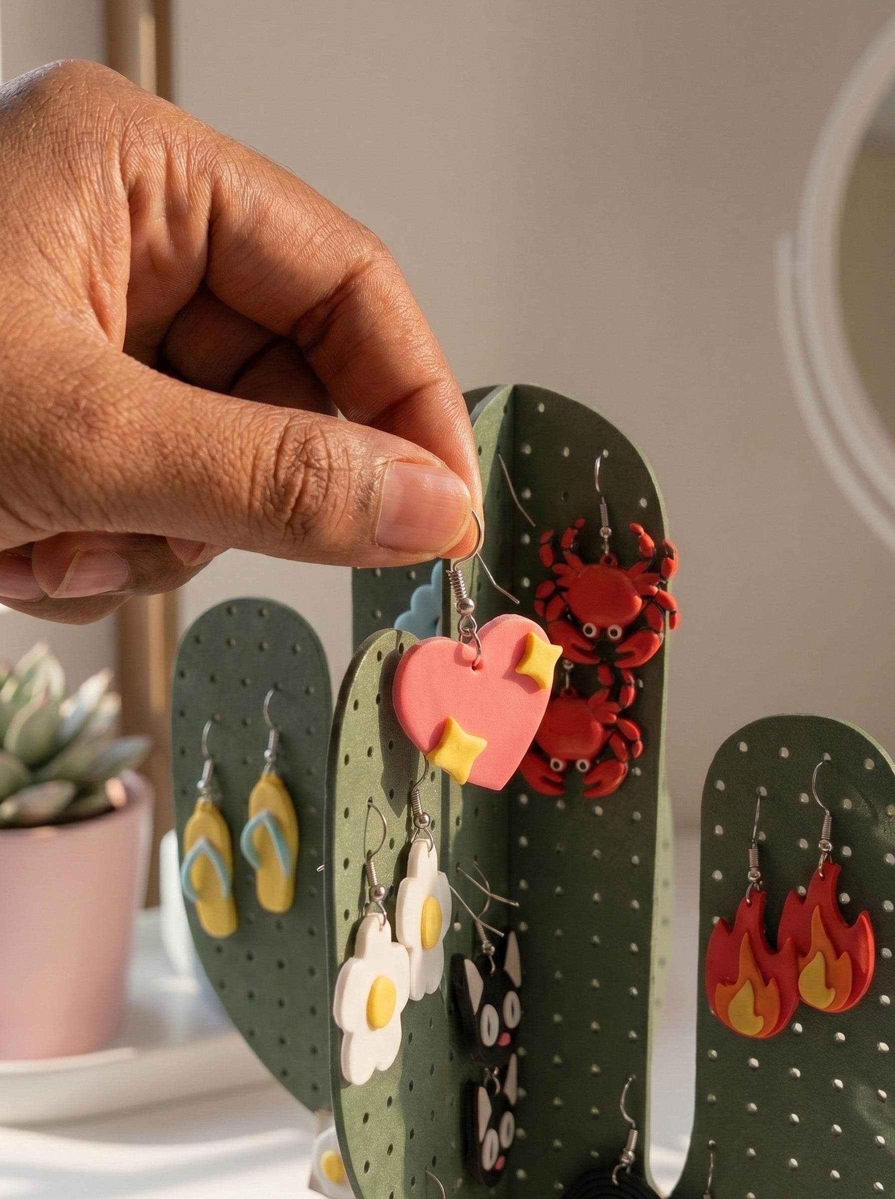 Cactus Earring Stand