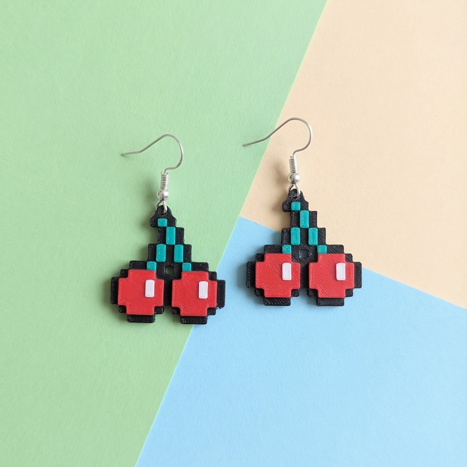Cherry Pixel Earrings