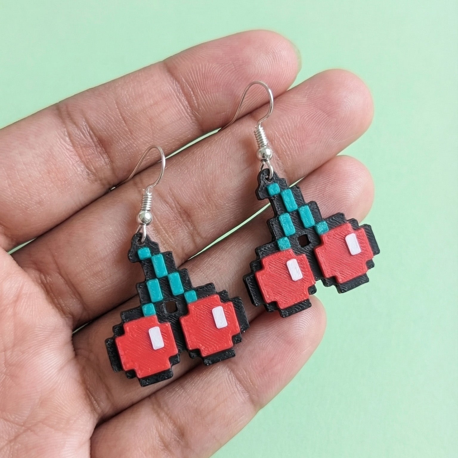 Cherry Pixel Earrings