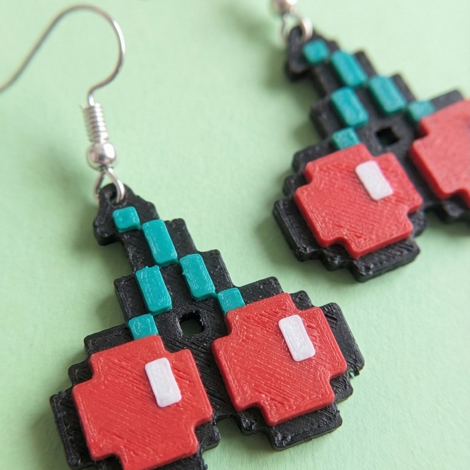 Cherry Pixel Earrings