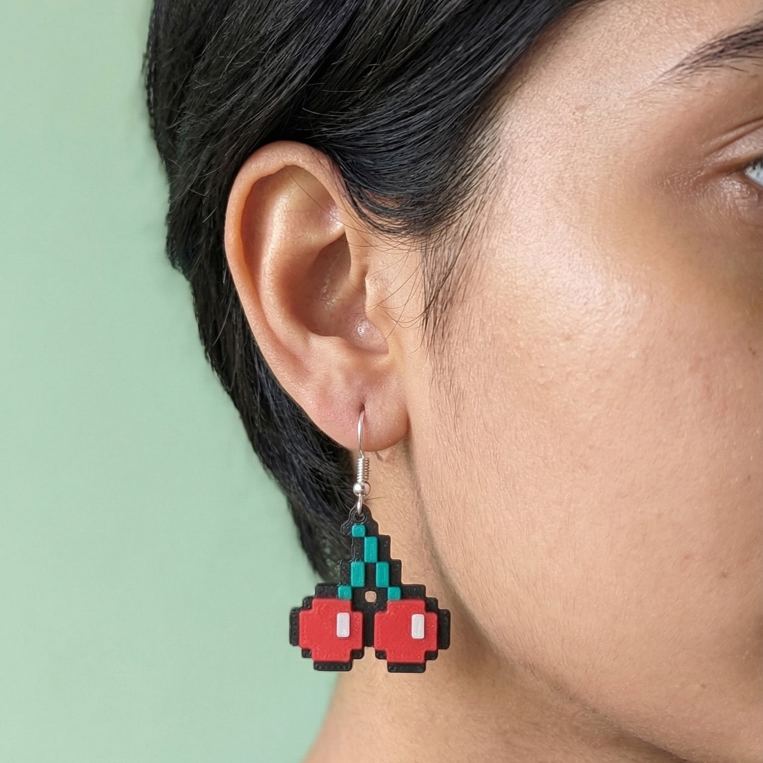 Cherry Pixel Earrings