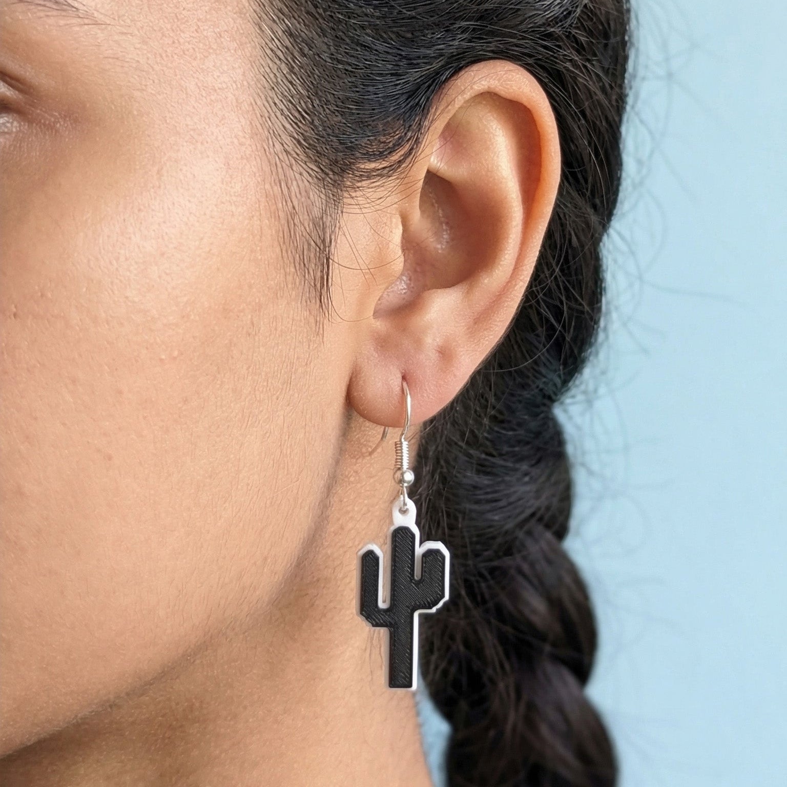 Chrome Dino Earrings
