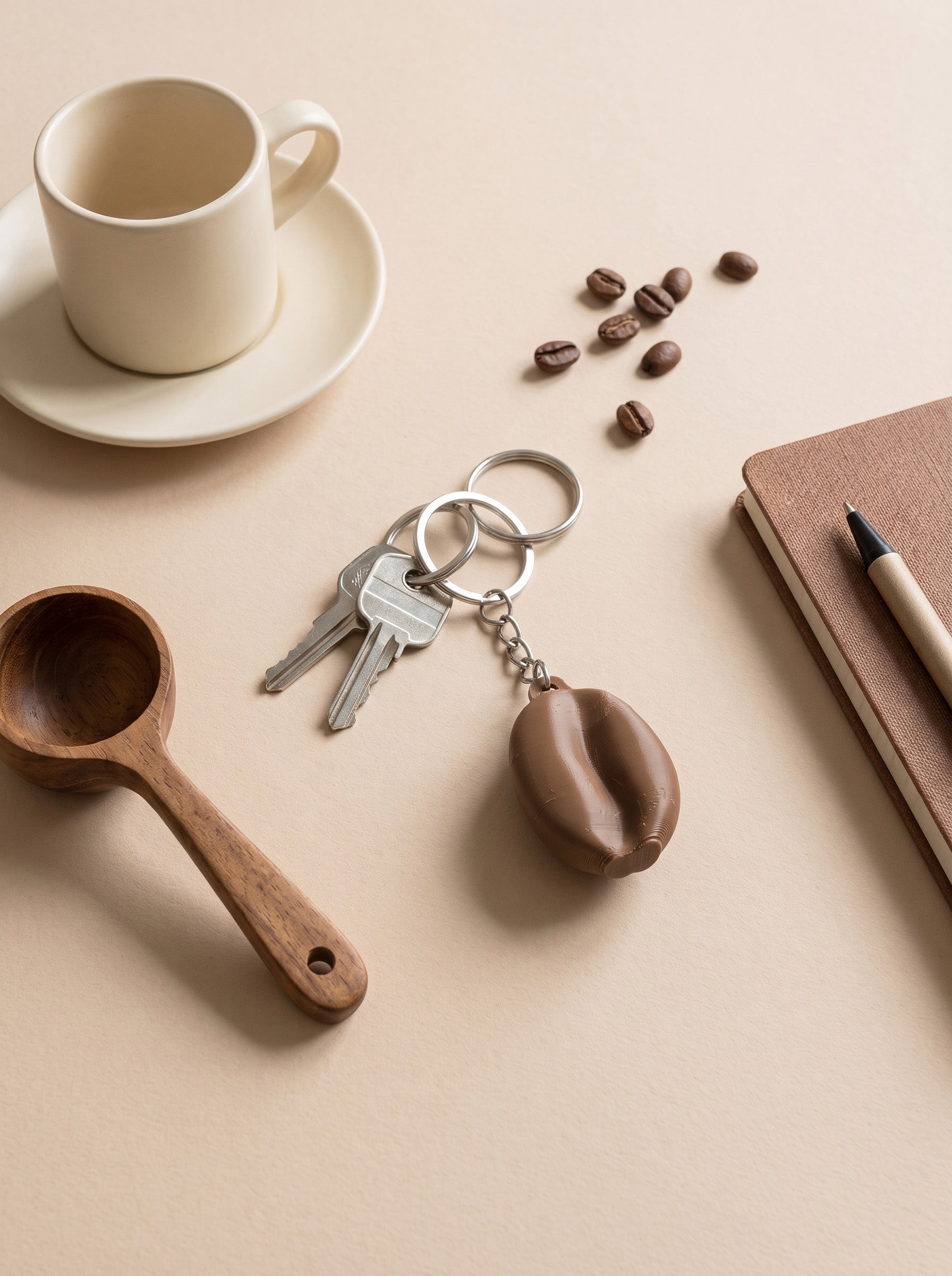Coffee Bean Keychain