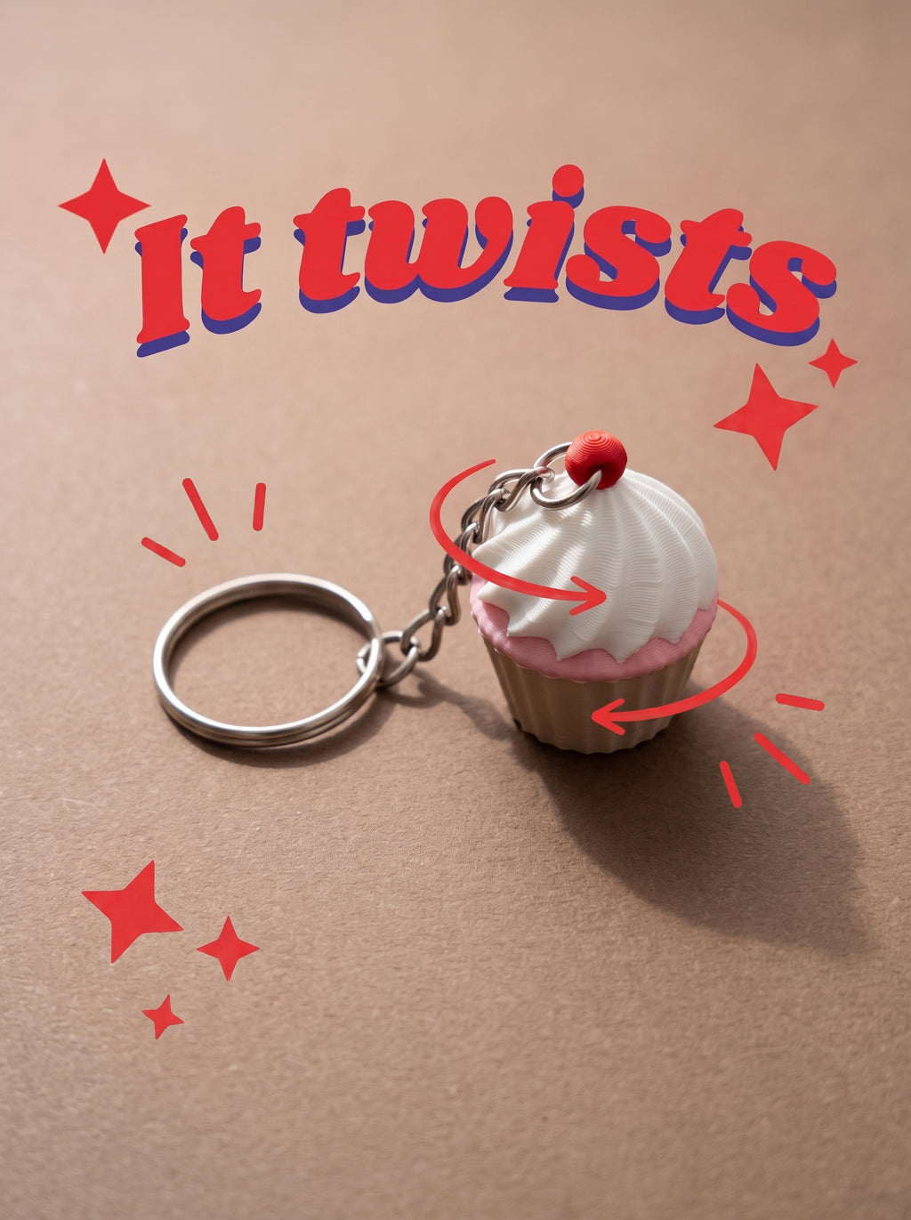 Cupcake Keychain