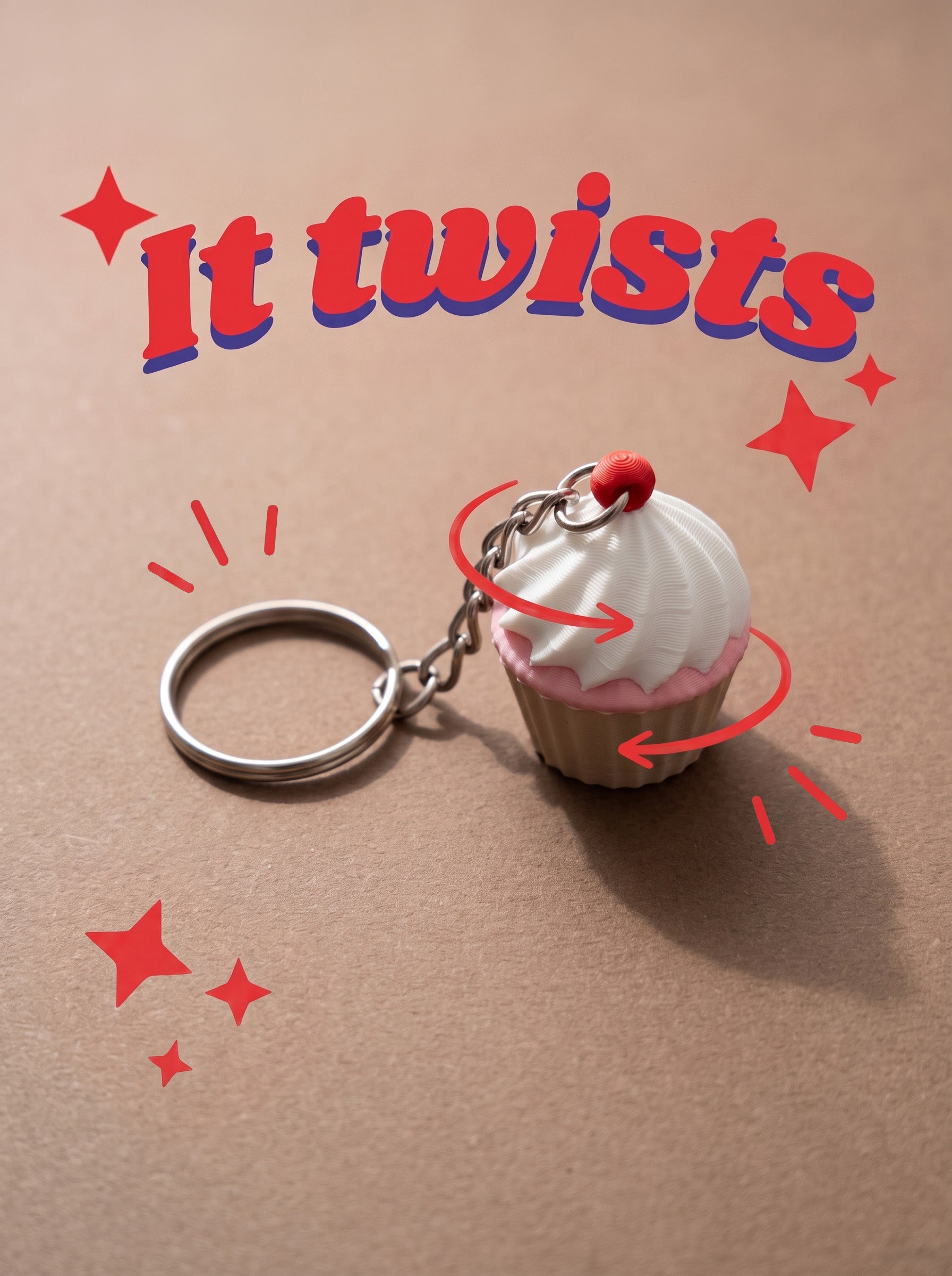 Cupcake Keychain