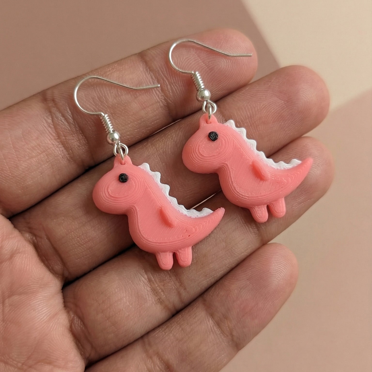 Pink Cute Dino Earrings