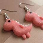 Pink Cute Dino Earrings