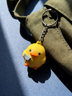 Duck with Knife Keychain