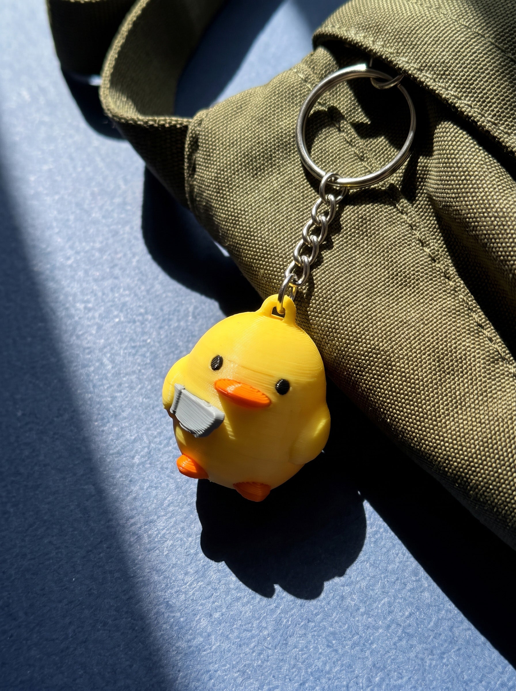 Duck with Knife Keychain
