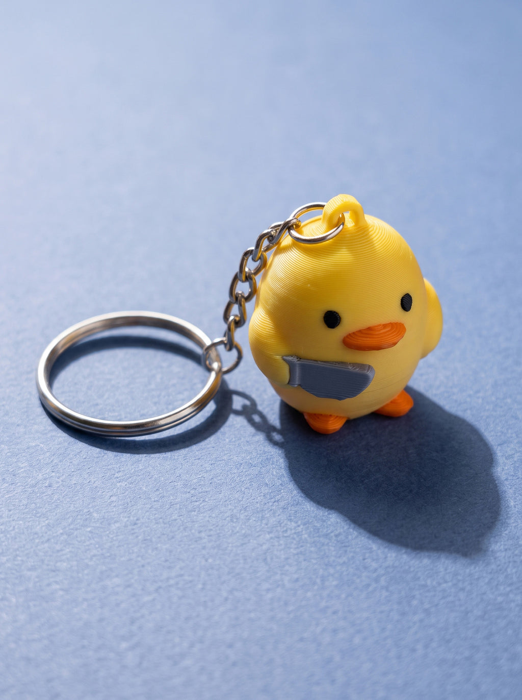 Duck with Knife Keychain