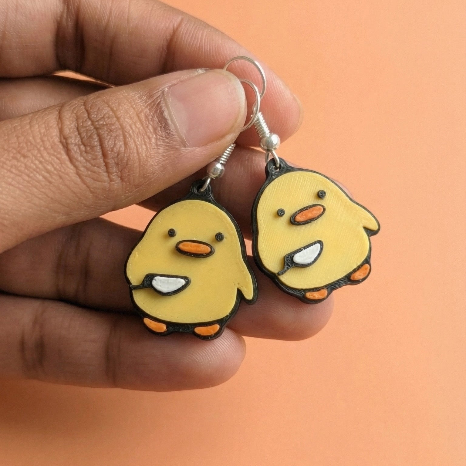 Duck with Knife Earrings