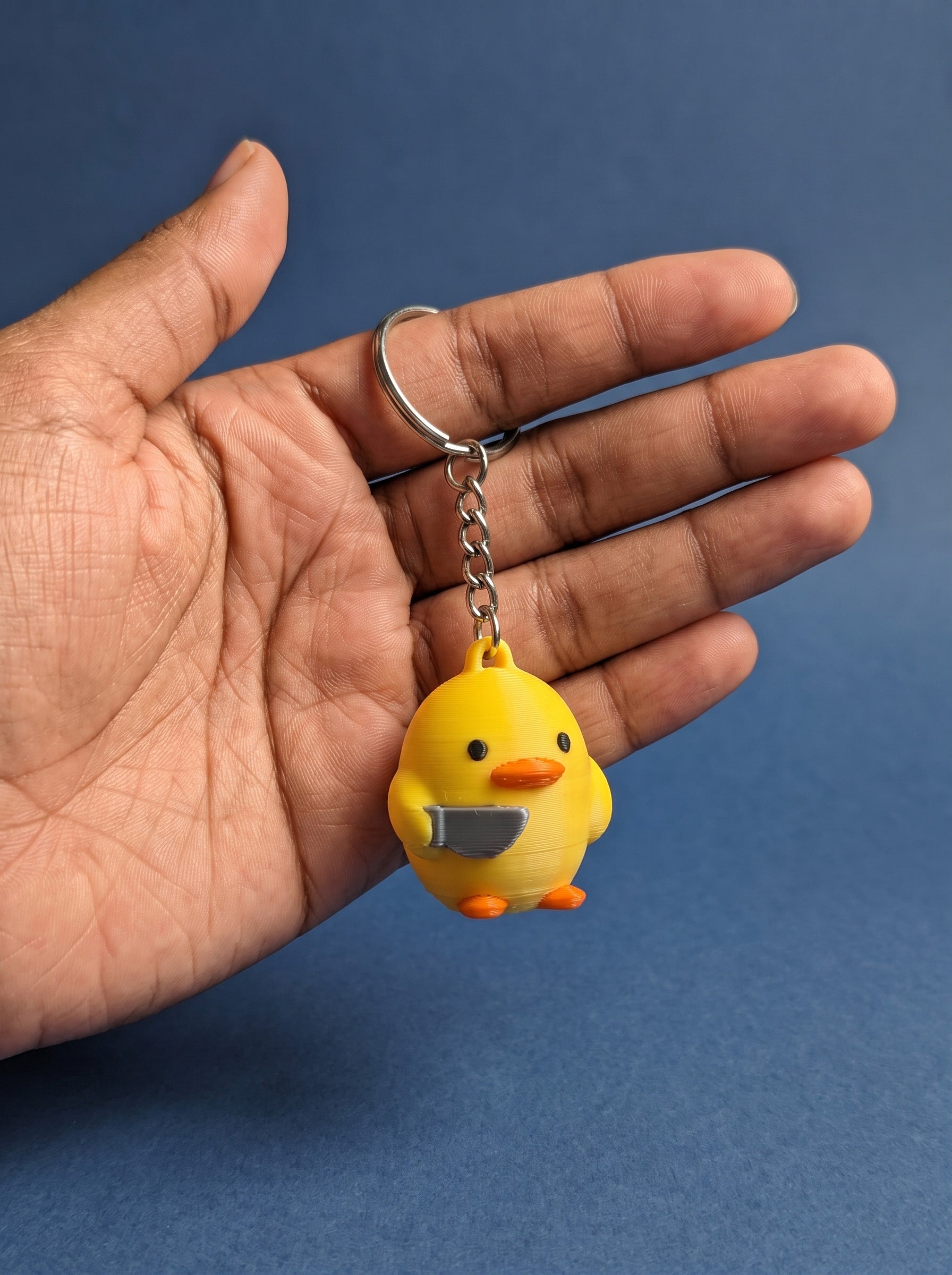Duck with Knife Keychain