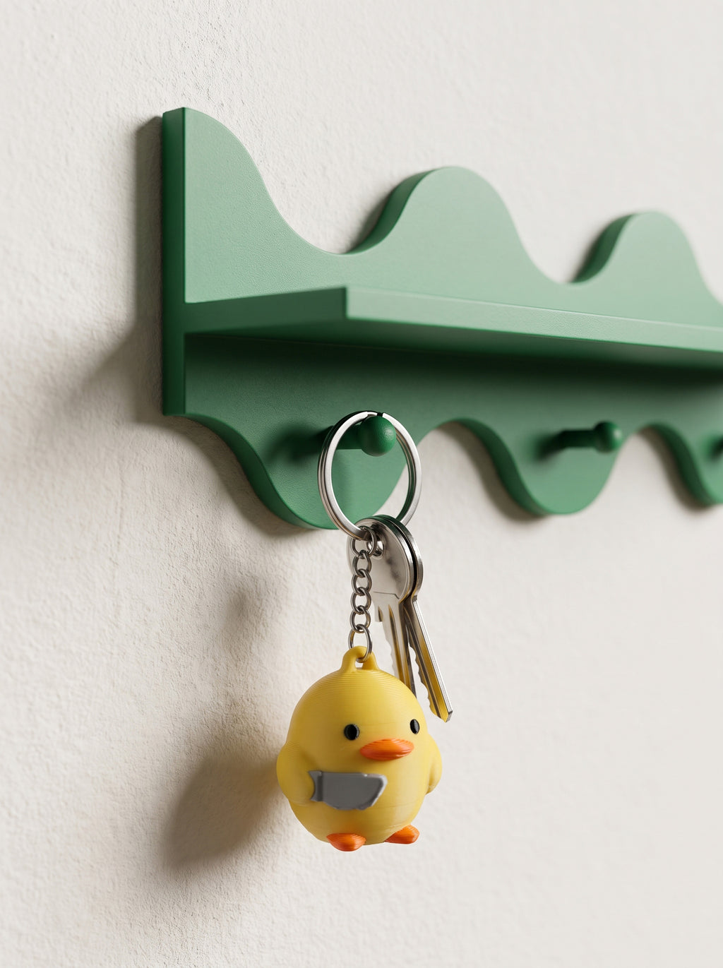Duck with Knife Keychain