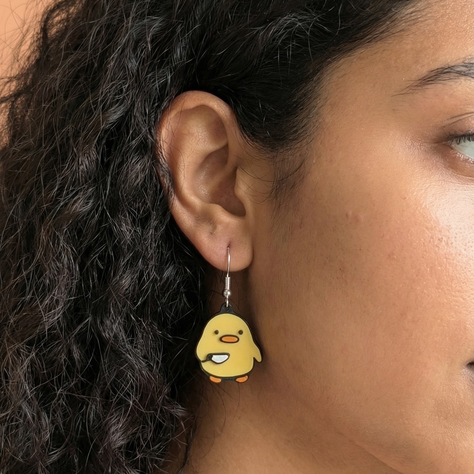 Duck with Knife Earrings