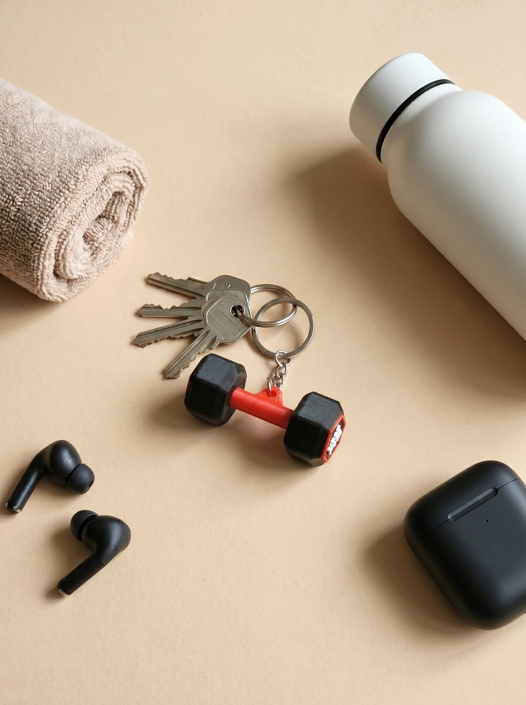 Dumbell Keychain