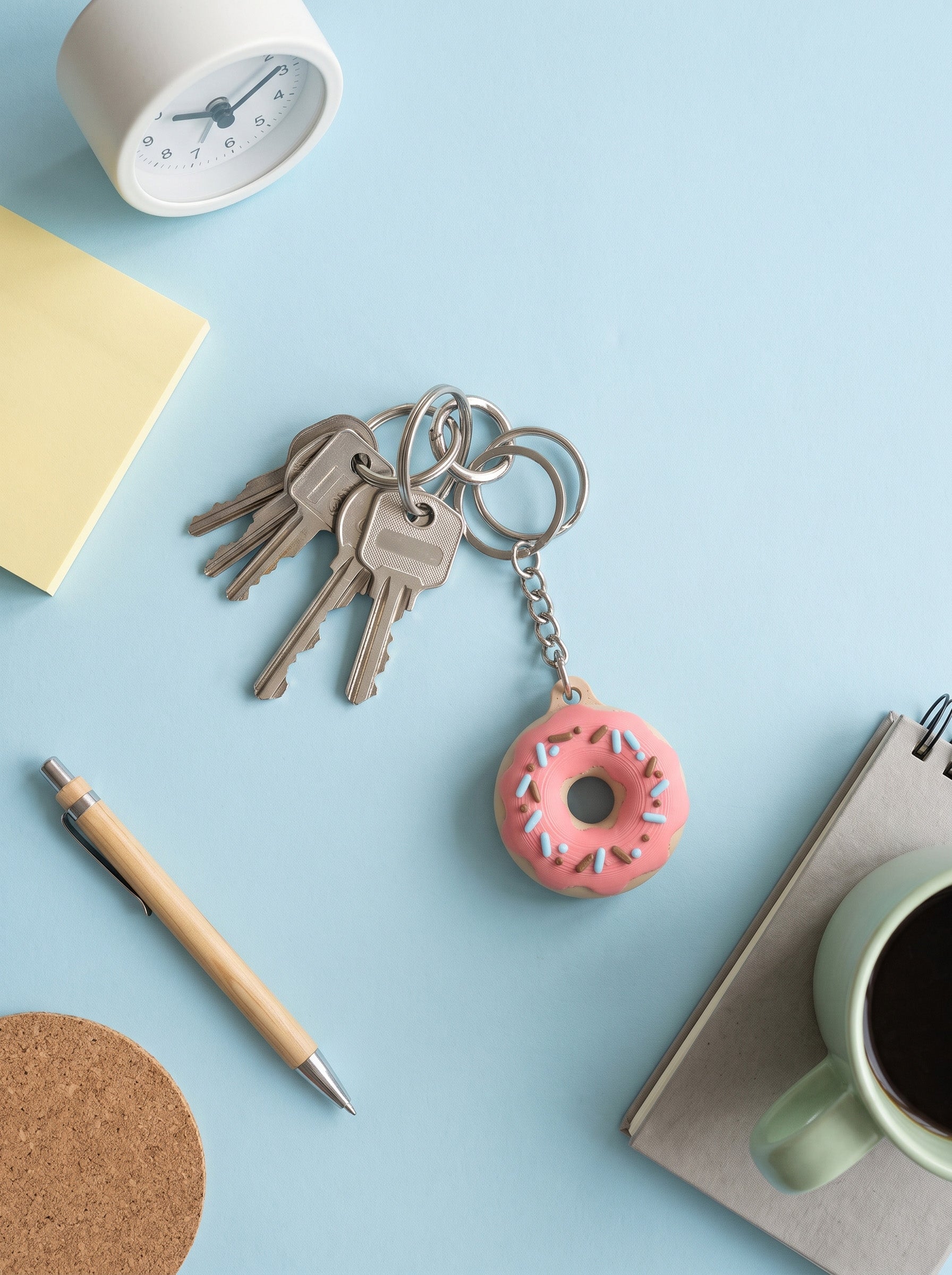 Glazed Donut Keychain
