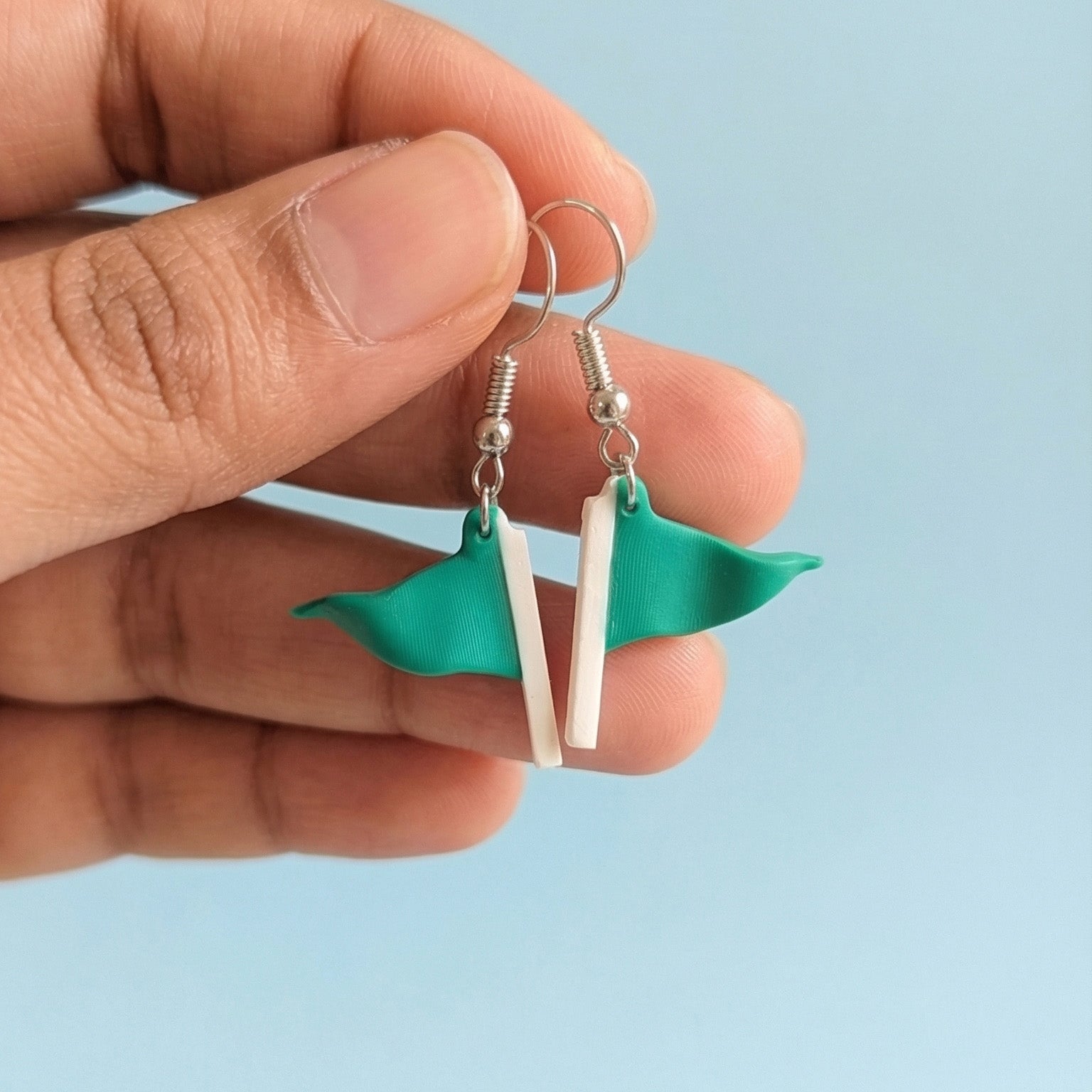 Green Flag Earrings