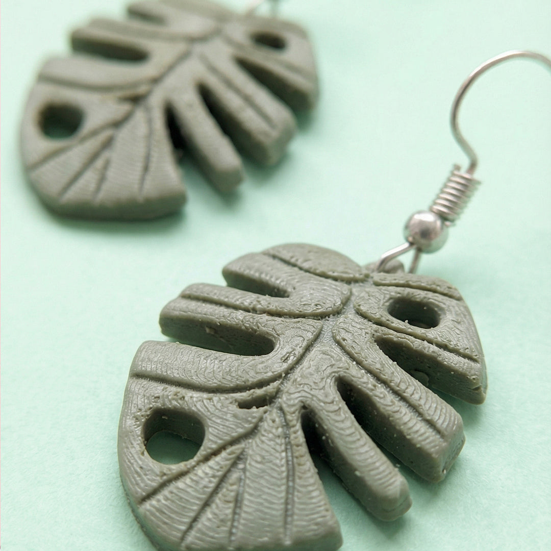 Green Leaf Earrings