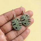Green Leaf Earrings