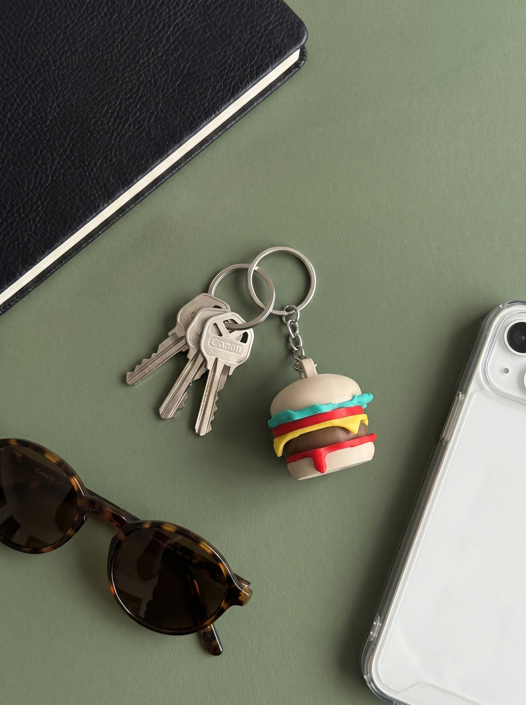 Hamburger Keychain
