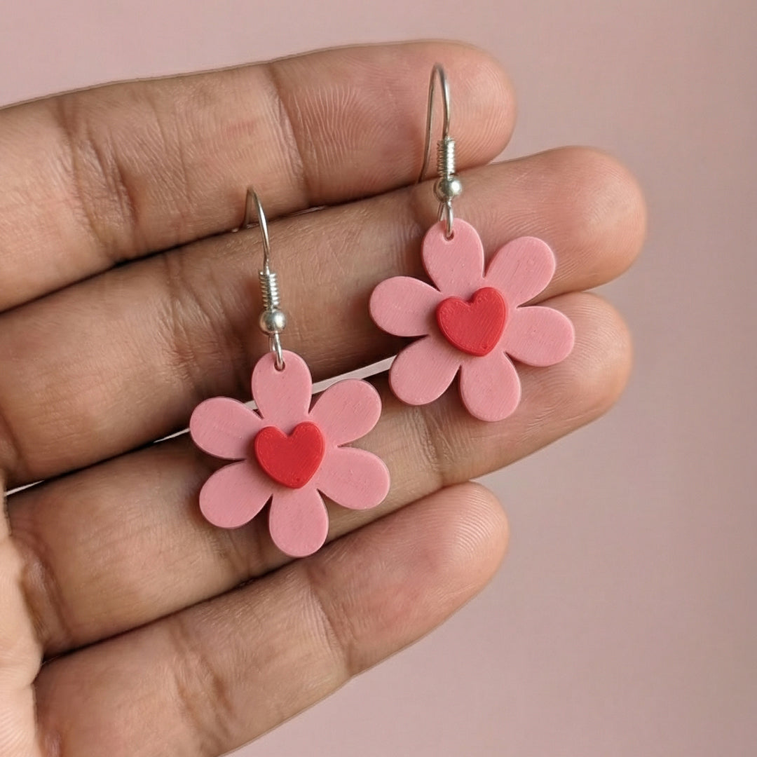 Heart Petal Earrings