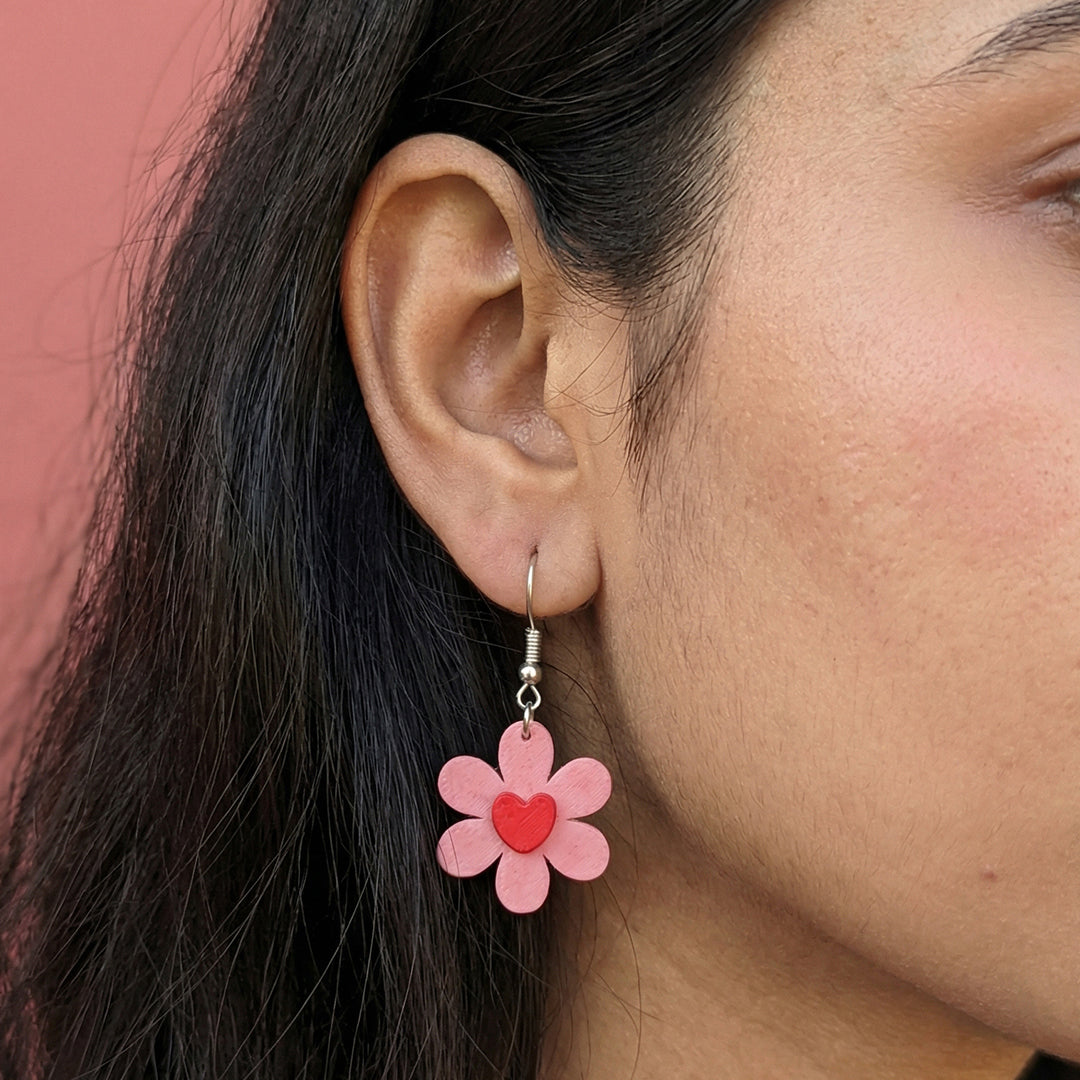 Heart Petal Earrings