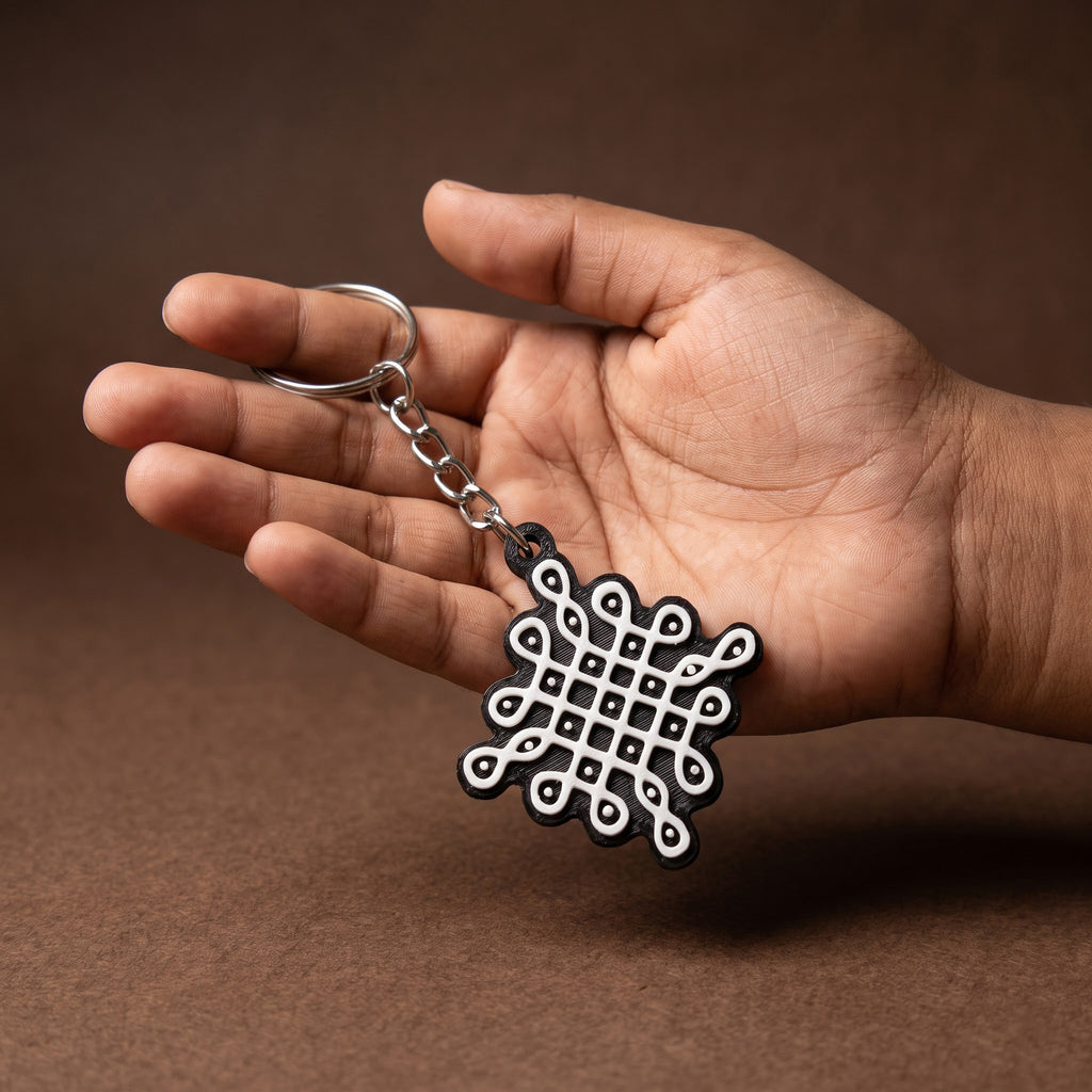 Kolam Keychain