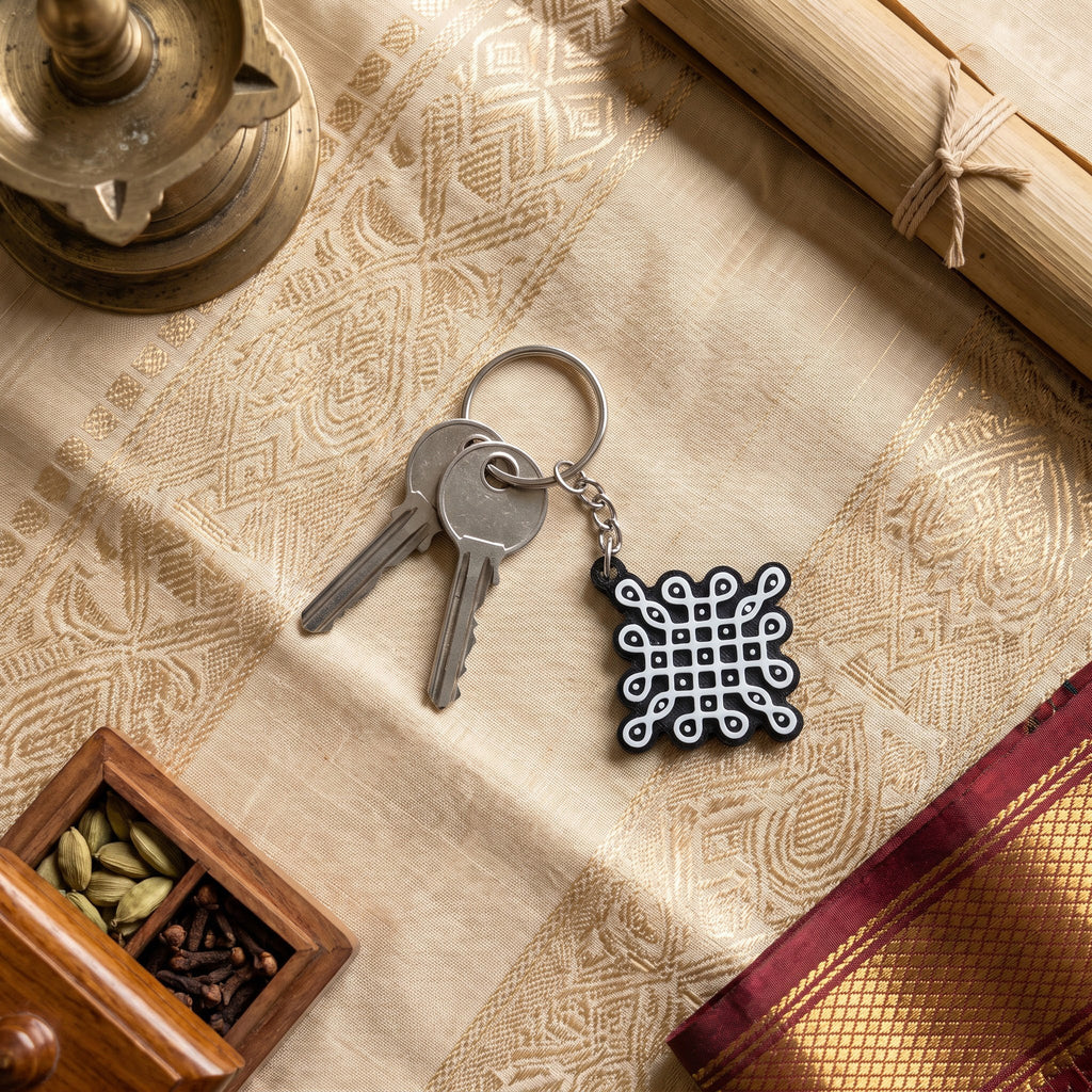 Kolam Keychain