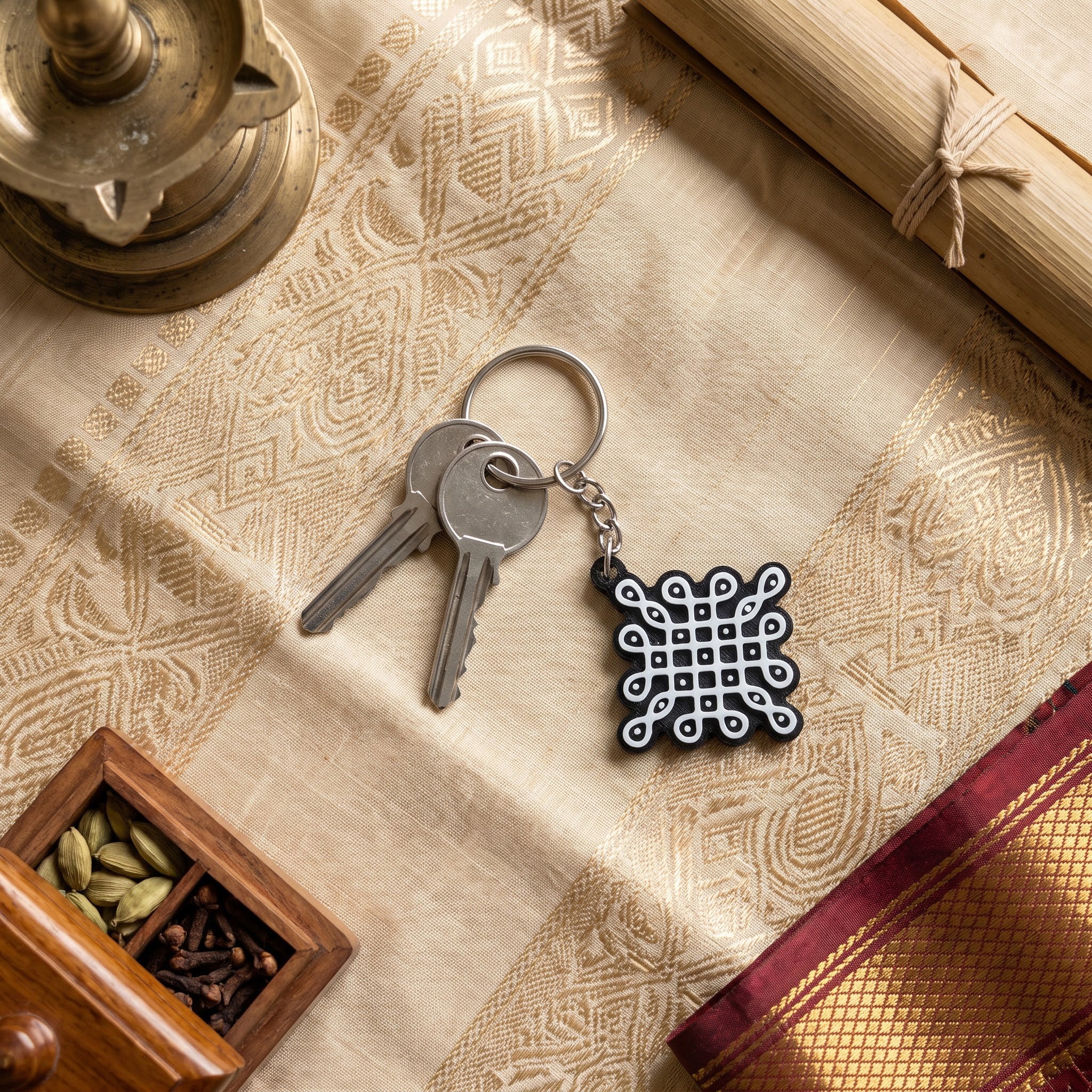 Kolam Keychain