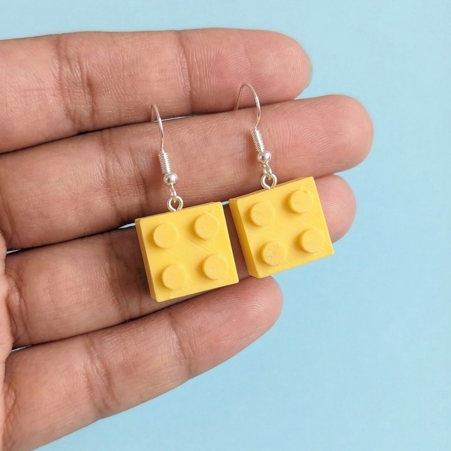 Lego Block Earrings