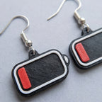 Low Battery Earrings