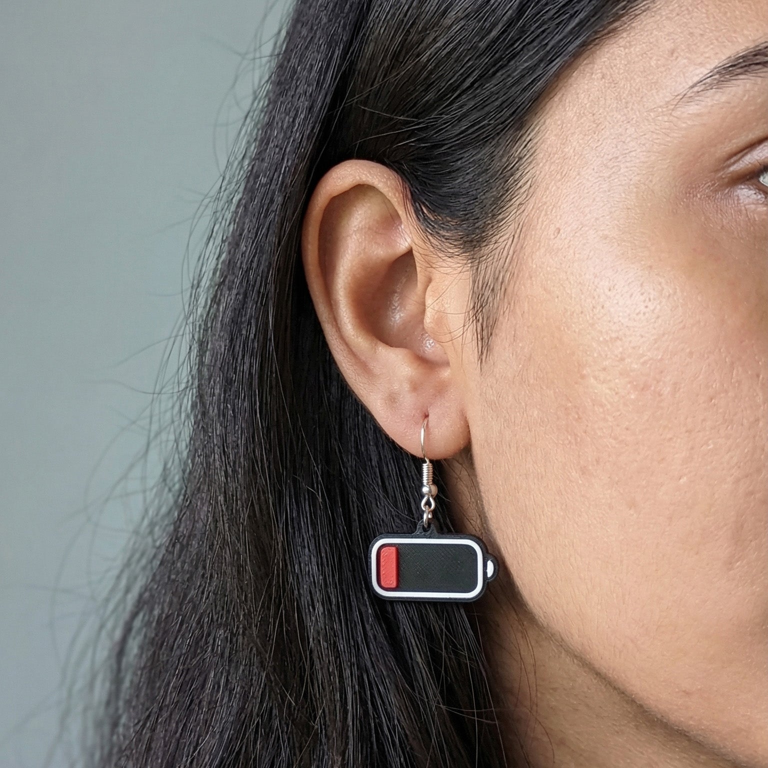 Low Battery Earrings