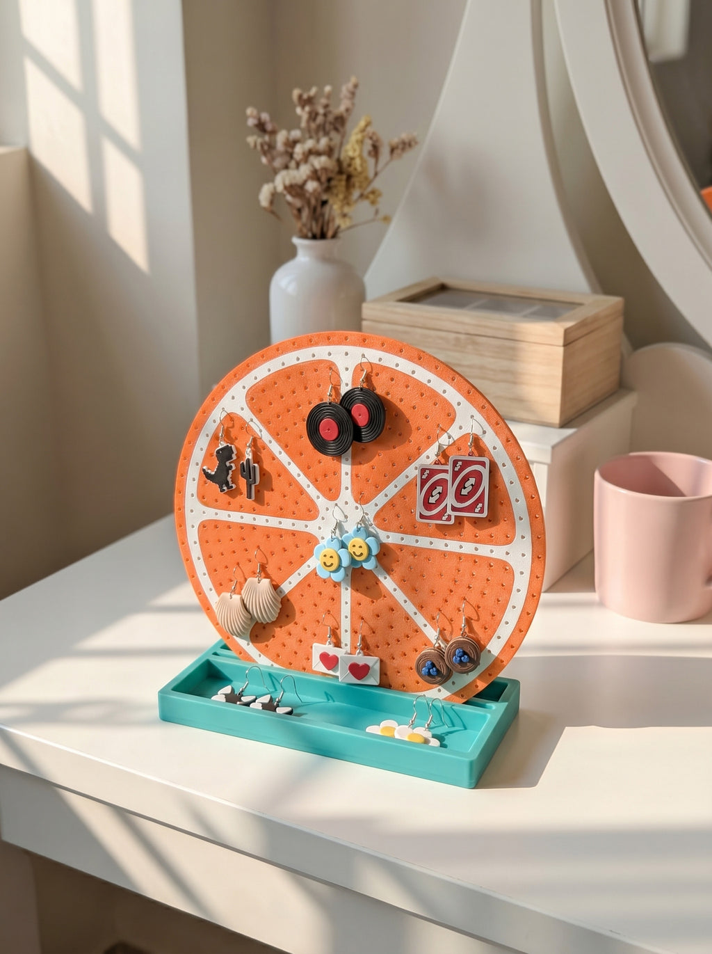 Orange Earring Stand