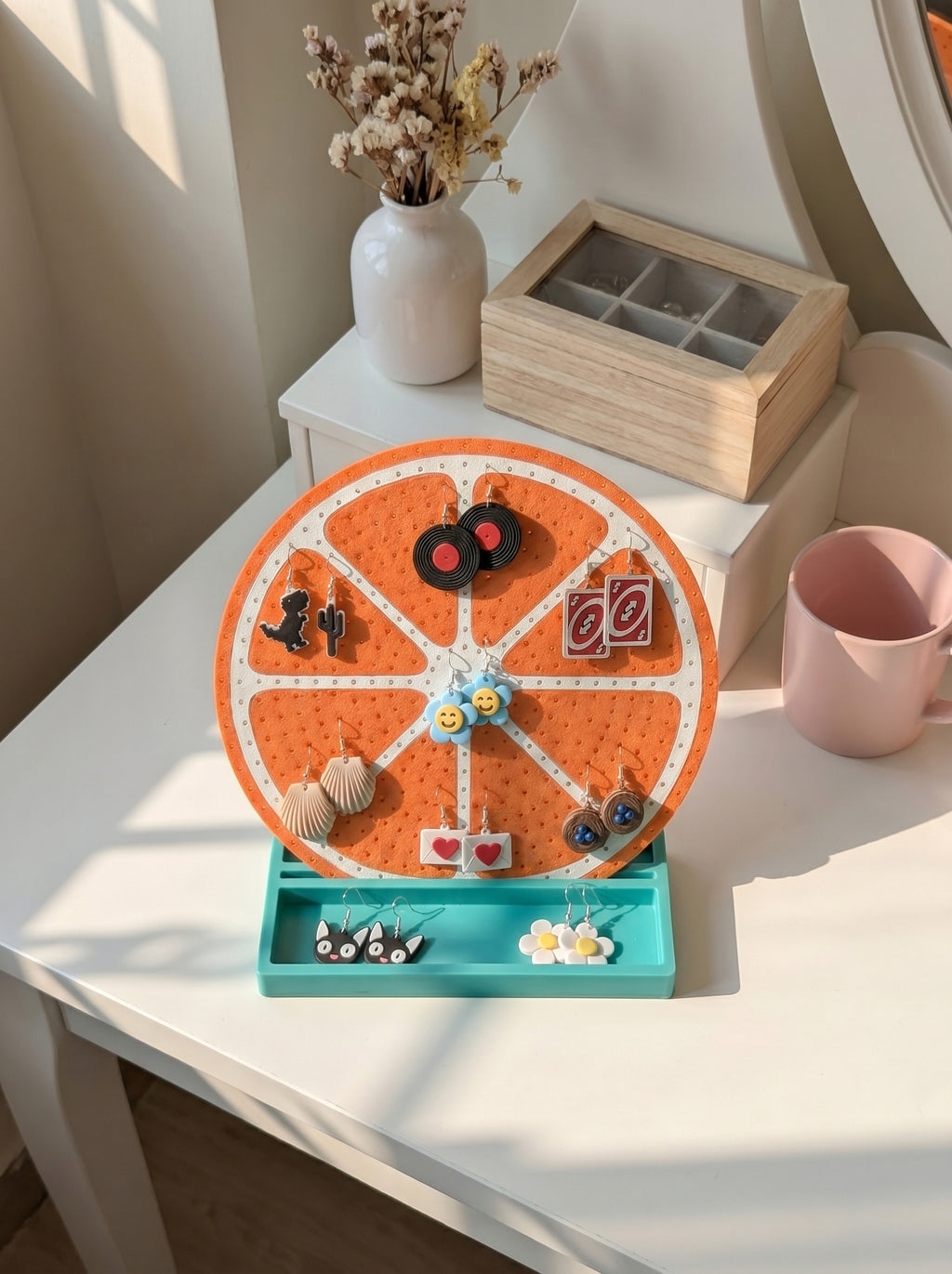 Orange Earring Stand