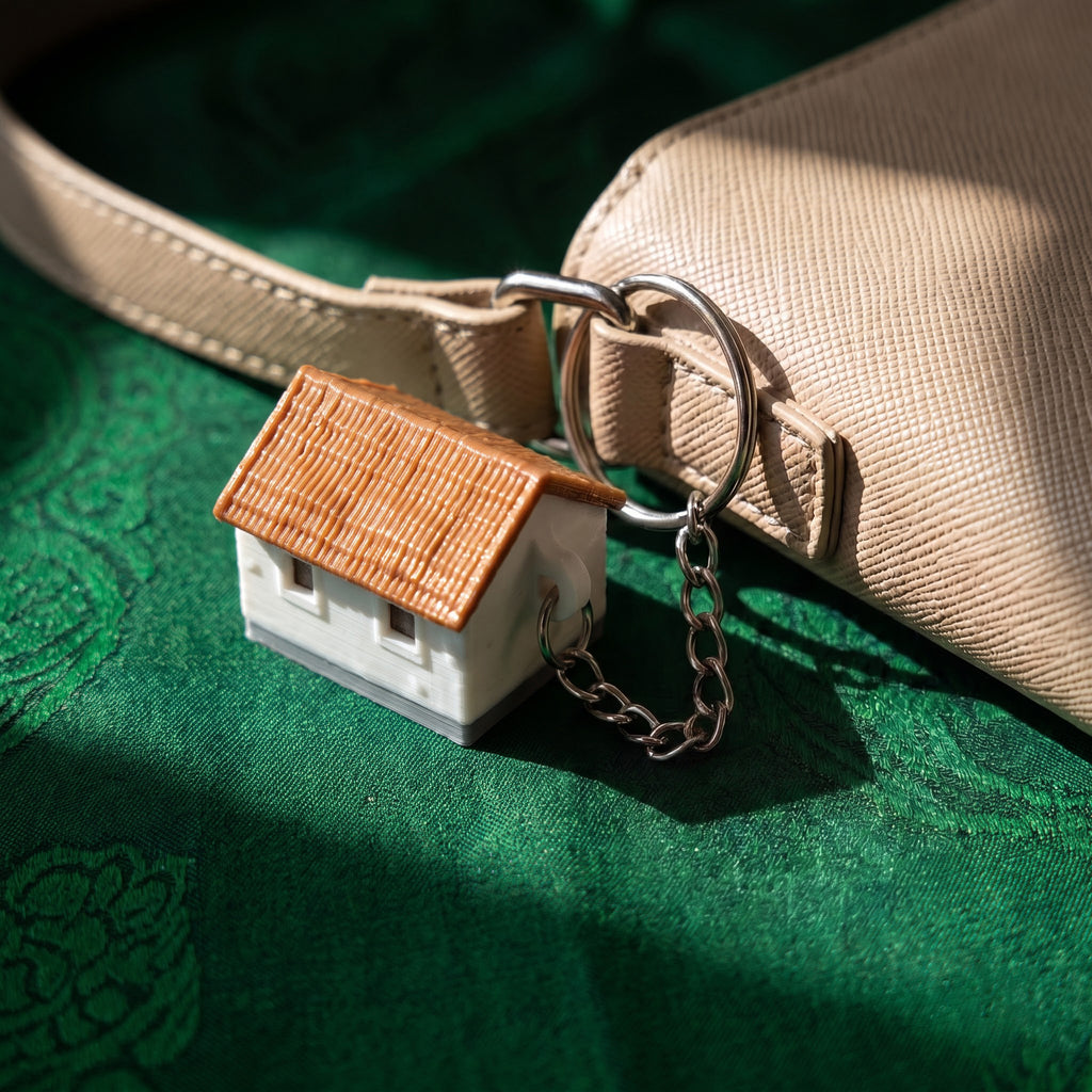 Oodu Veedu Keychain (Traditional Tiled House)