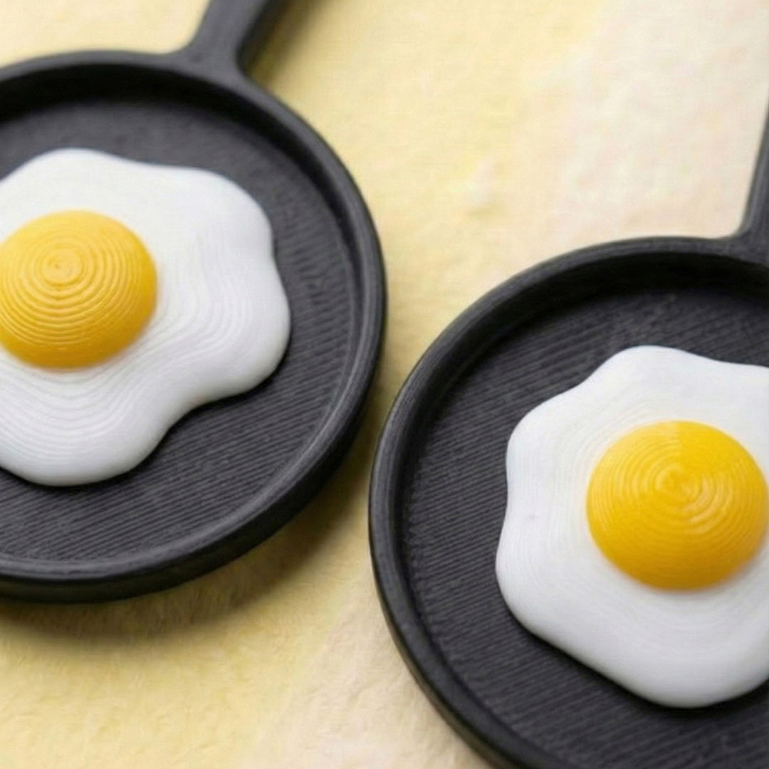 Pan Fried Egg Earrings