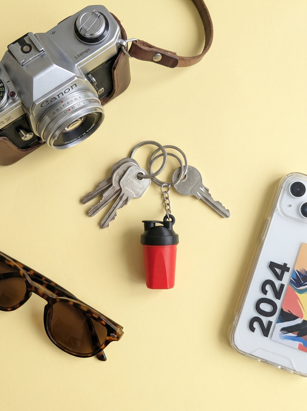Protein Shaker Keychain