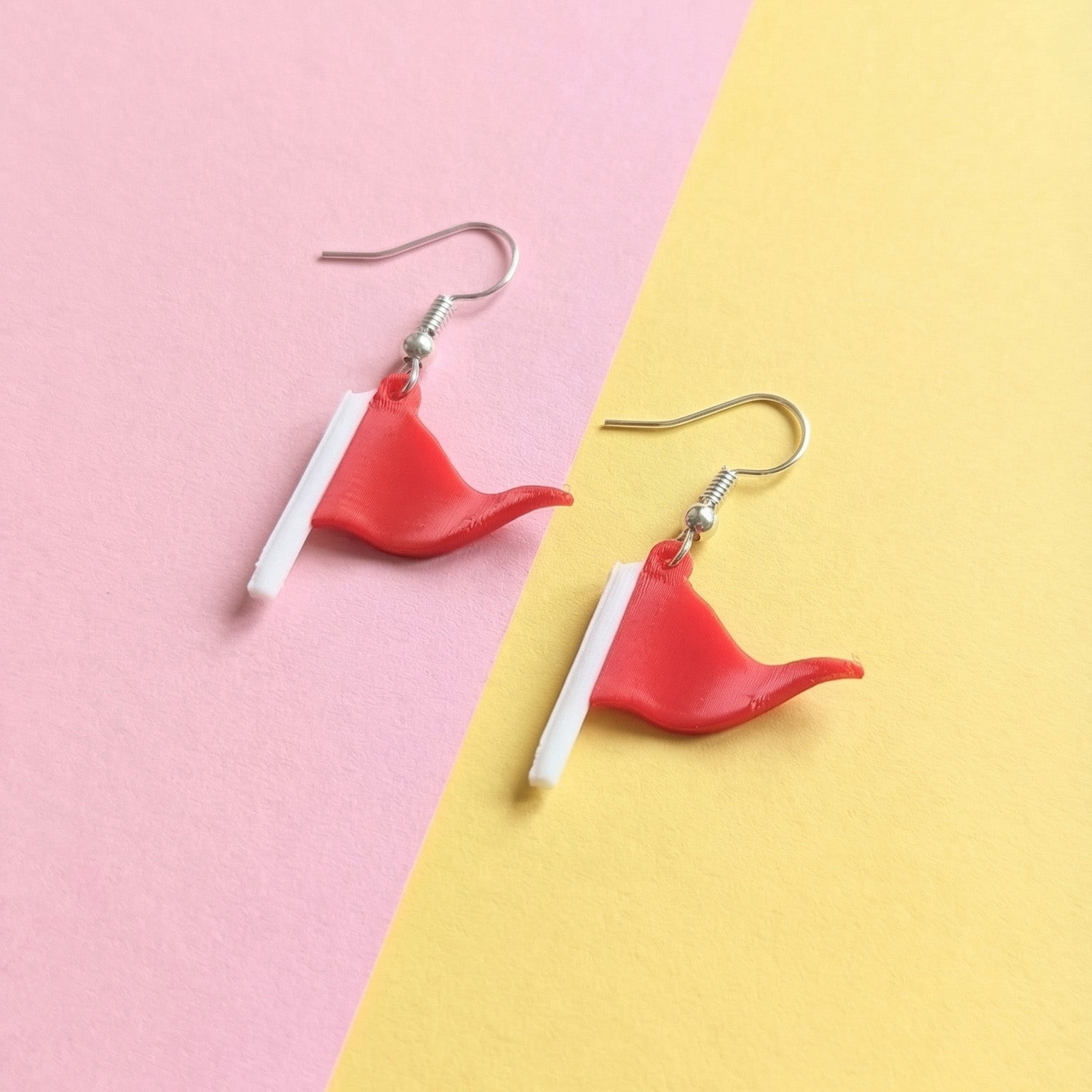 Red Flag Earrings