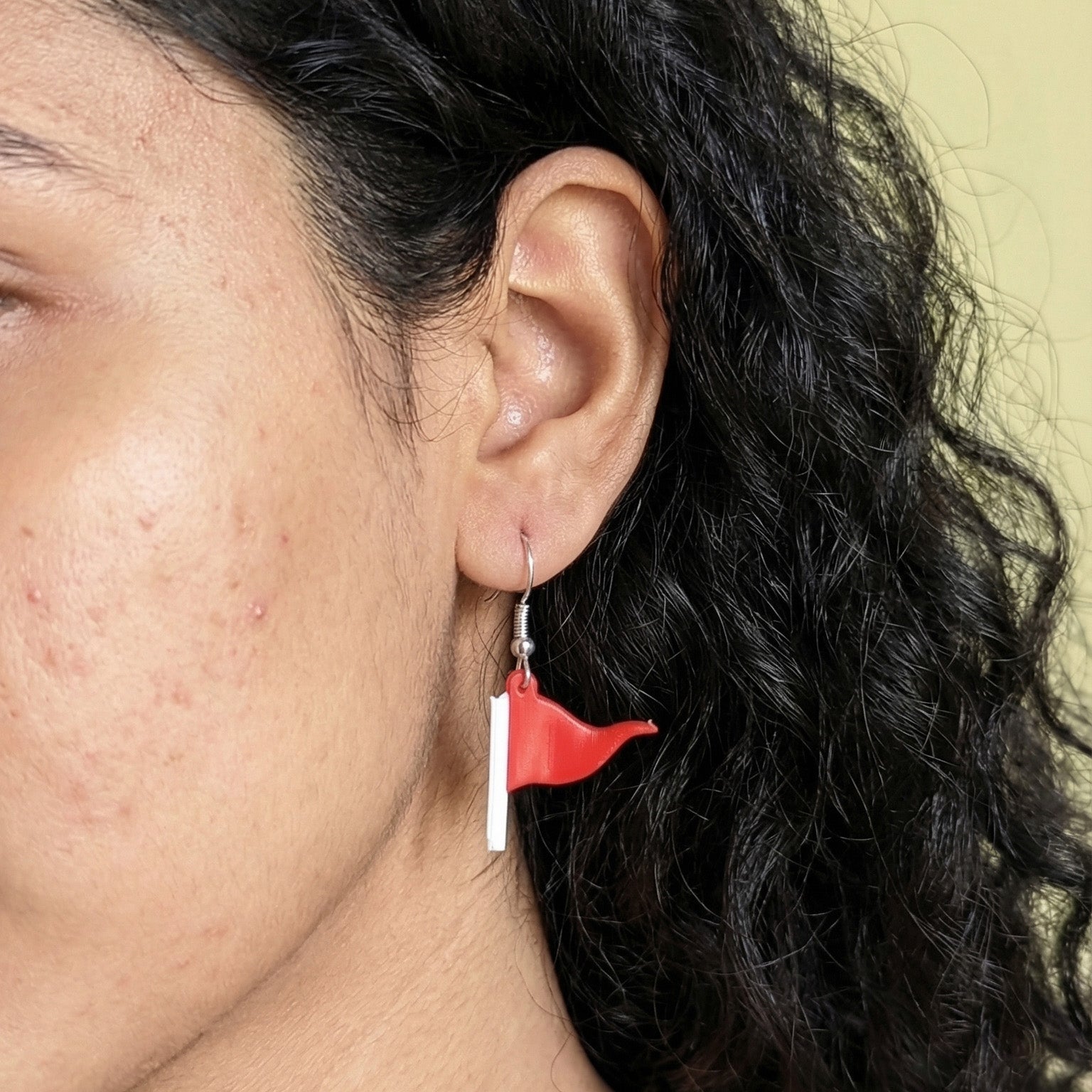 Red Flag Earrings