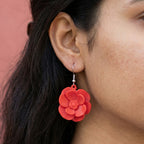 Red Rose Earrings