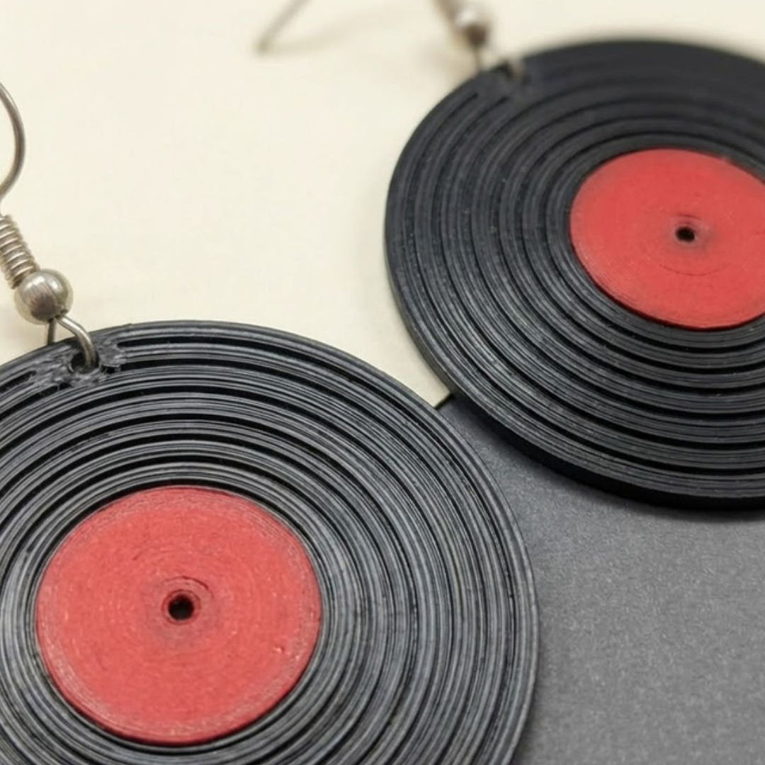 Retro Vinyl Earrings