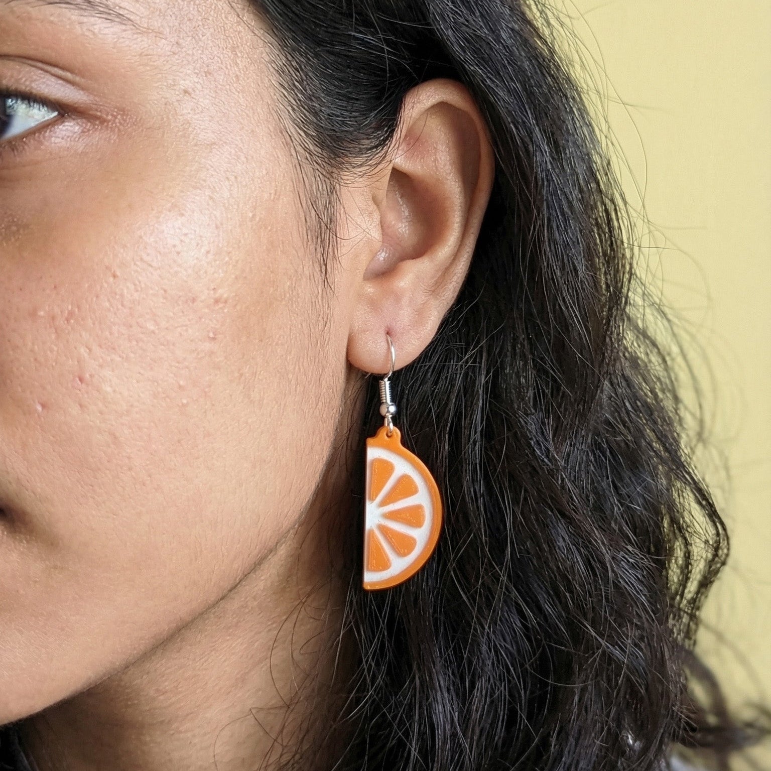 Slice Orange Earrings