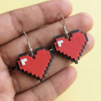 Retro Heart Earrings